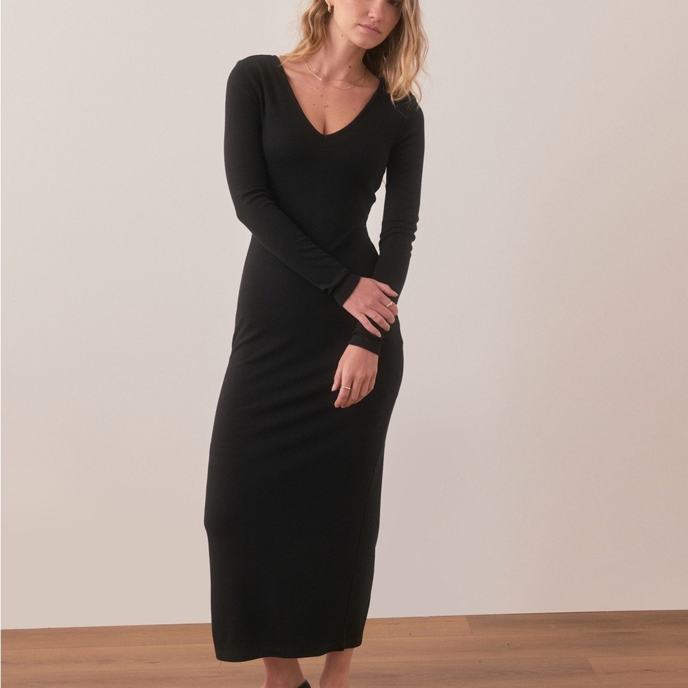 Lexi Rib V-Neck Maxi Dress